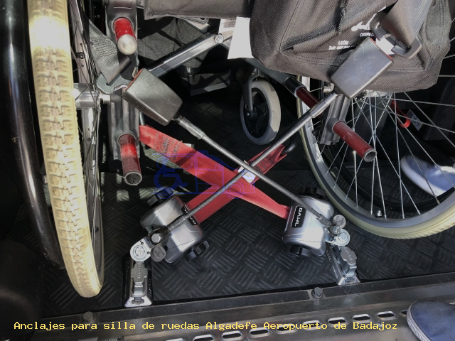Sujección de silla de ruedas Algadefe Aeropuerto de Badajoz